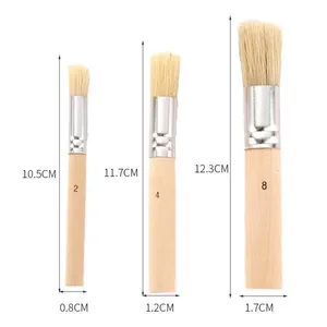 Lot <span class=keywords><strong>de</strong></span> 3/6 pinceaux professionnels à poils <span class=keywords><strong>de</strong></span> porc, tête ronde, poils durs, creux, pour <span class=keywords><strong>peinture</strong></span> à l'<span class=keywords><strong>huile</strong></span>, stylo à <span class=keywords><strong>peinture</strong></span>, pinceau plat pour l'art - Product Image 2