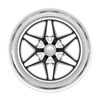 Jante en alliage forgé 3 pièces HD noire polie au centre de 17 pouces 6x135 6x139.7 pour camion de dragster