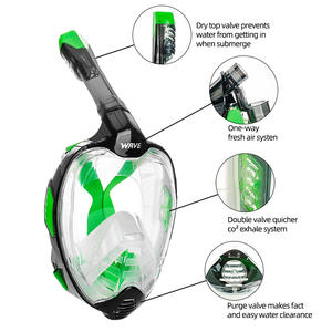 लहर गर्म बेच के साथ बच्चों और वयस्कों के लिए डाइविंग मुखौटा स्नोर्कल पूरा चेहरा डबल ट्यूब - Product Image 2