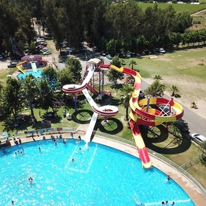 Thương mại ngoài trời sợi thủy tinh trượt nước cho người lớn vật liệu thép hồ bơi bè cho cuộc phiêu lưu thể thao hoặc công viên công cộng - Product Image 1