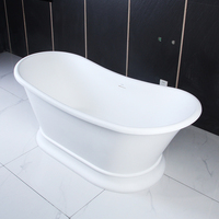 Baignoire ovale moderne en pierre acrylique personnalisée, livraison gratuite