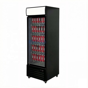 <span class=keywords><strong>Vitrine</strong></span> Réfrigérée Commerciale Verticale à Température Unique avec Ventilateur, Réfrigérateur Mince à Porte Vitrée pour Présentation de Boissons - Product Image 1