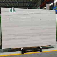 Contrôle qualité strict, dalles de marbre blanc veiné poli de 1 cm (10 mm) d'épaisseur, format jumbo, pour carrelage de salle de bain, murs et sols