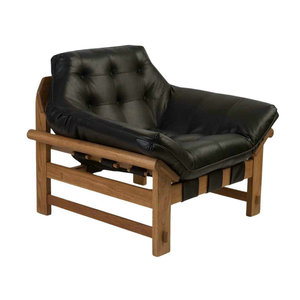 <span class=keywords><strong>Poltrona</strong></span> francese Vintage in legno massello per la casa con trapani in vera <span class=keywords><strong>pelle</strong></span> <span class=keywords><strong>nera</strong></span> <span class=keywords><strong>poltrona</strong></span> in stile ottomano stile europeo - Product Image 2