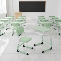 Ensemble chaise et bureau ergonomiques modernes en plastique, écologiques et durables, réglables en hauteur, avec structure métallique, pour la maison et le bureau, pour bébés et enfants