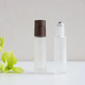 Glass roll on bottles matte 10ml empty glass perfume oil spray roller bottle with stainless roller ball