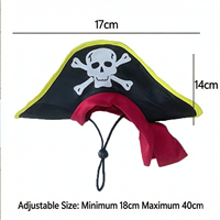 Chapeau de pirate amusant et réglable pour petits chiens et chats – Idéal pour Halloween et les fêtes costumées – Offre spéciale