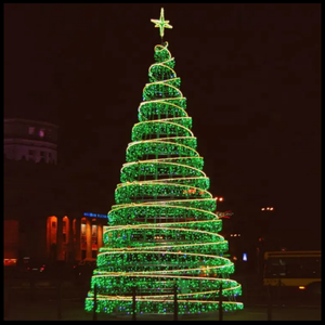 Giant outdoor waterproof Christmas metal cone tree motif <b>light</b> with <b>star</b> <b>led</b> <b>lights</b> - Product Image 5