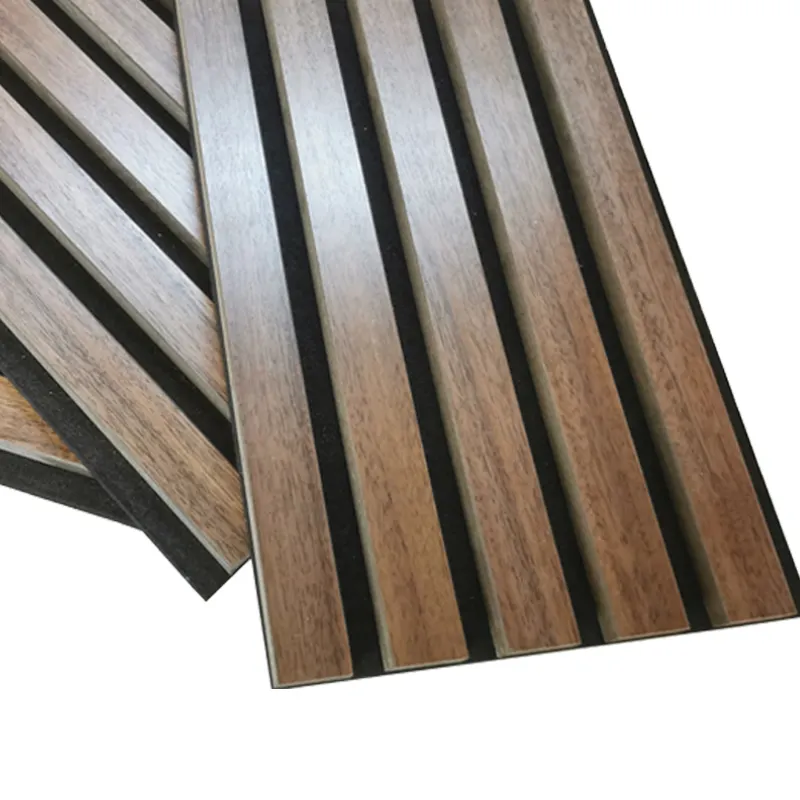 Akupanel Polyester Panel Wall Oak MDF Slats Acoustic Panels Sound-absorbing Felt