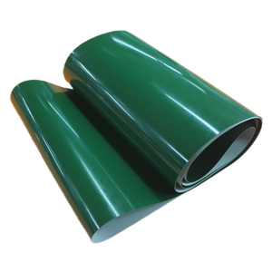 YONGLI anti-statik doğal mat yeşil 2.0mm kalınlıkları çeşitli endüstride Polyester ile yatay taşıma PVC konveyör bant
