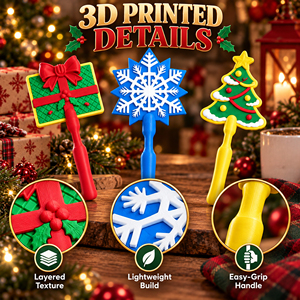 Porte-cartes baguette pentagramme de Noël imprimé en 3D, portefeuille de paiement sans contact, accessoire de fête cosplay, étui pour cartes de crédit, couleur aléatoire - Product Image 6