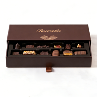 Boîte à chocolat artisanale de qualité supérieure personnalisable, boîte cadeau vide pour chocolats avec 12 compartiments, boîte en papier pour macarons, boîte à pâtisserie