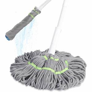 Microfiber Steel Long Handle Twist <b>Mop</b> with Wringer for Hardwood Vinyl Tile Floors Eco-friendly & Durable - Product Image 1