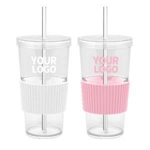Gobelet en silicone grande capacité 700 ml, réutilisable, pour café froid, avec paille et manchon de protection pour l'hydratation quotidienne - Product Image 1