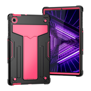 Le <span class=keywords><strong>plus</strong></span> récent étui pour <span class=keywords><strong>tablette</strong></span> de couleur contrastée populaire pour <span class=keywords><strong>Lenovo</strong></span> Tab <span class=keywords><strong>M10</strong></span> <span class=keywords><strong>Plus</strong></span> TB-X606X/X606F TPU Hybrid PC <span class=keywords><strong>Housse</strong></span> de support pliable robuste - Product Image 1