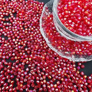 도매 AB 색상 이중 뾰족한 다이아몬드 직선 구멍 구슬 DIY 페르시 보석에 대한 투명 색상 아크릴 플라스틱 루사이트 - Product Image 3