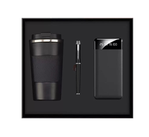 Cadeaux IStapromo, tasse à café de luxe personnalisable avec ventilateur pliable, logo d'entreprise, ensemble de cadeaux promotionnels pour le bureau, fabrication en usine - Product Image 1