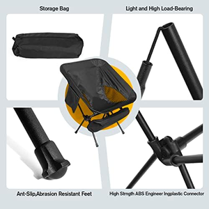 Vente en gros chaise de camping pliable avec poche en filet portable petit extérieur intérieur <span class=keywords><strong>panique</strong></span> pêche jardin restaurant salle de sport cuisine - Product Image 4