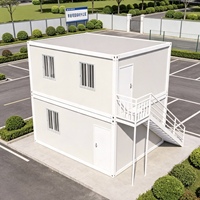 Bâtiment Modulaire Préfabriqué en Acier Empilable Style Mid-Century Modern pour Magasin, Café, Bar et Supérette