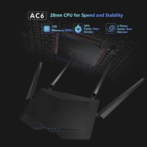 Phiên Bản Toàn Cầu Tenda Ac6 1200M Băng tần Kép 2.4Ghz + 5Ghz Ac1200 Không Dây <span class=keywords><strong>Wifi</strong></span> <span class=keywords><strong>Router</strong></span> Anten Wi-Fi Repeater Tây Ban Nha Nga Lưới - Product Image 3