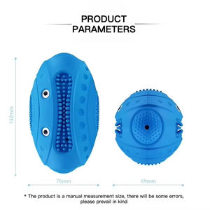 Yzs Hond Speelgoed Piepend Rugbybal Duurzaam Natuurlijk Rubber Speelgoed Voor Kauwers Bijtbestendig Slijpen Tandjes Kauwen Piepend Hondenspeelgoed - Product Image 2