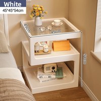 Table d'appoint et de chevet créative et moderne en pin massif avec 3 tiroirs, style luxe léger, sensation haut de gamme, petite table basse simple