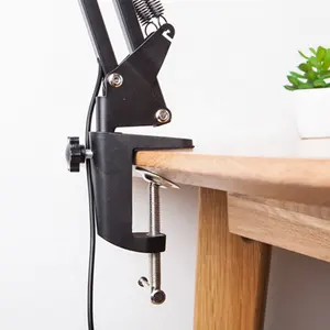 Multifunctional Bedroom Desk Lamp Long Swing Arm Dimming Led Study Table Lamp With High Quality