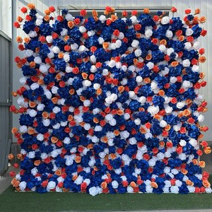 Mur de fond floral artificiel tendance avec des fleurs aux couleurs riches pour la décoration de plusieurs espaces intérieurs - Product Image 1