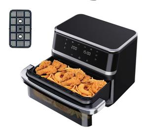 Freidora de Aire Eléctrica Multifuncional de Nuevo Diseño, <span class=keywords><strong>Horno</strong></span> de Vapor de 12L de Capacidad, Plástico y Acero Inoxidable, para Uso Doméstico y Exterior - Product Image 1