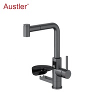 trou tasse rondelle mat noir en acier inoxydable retirer pulvérisateur évier robinet de cuisine avec verre rinceur