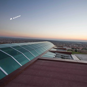 Terrasse intérieure électrique intelligente fenêtre en verre transparent couverture supérieure balcon intérieur couverture de toit en verre lucarne rétractable - Product Image 2