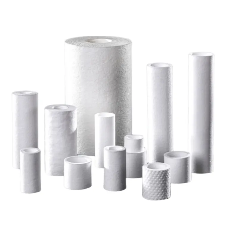 Agregado familiar e comercial 5-40 polegada sulco PP algodão pré filtração água purificador filtro cartucho lote