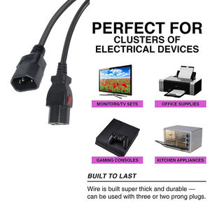 PDU <b>Power</b> <b>Cord</b> C14 to C15 With Locking Buckle UPS Server <b>Power</b> <b>Cord</b> 1m 1.8m Black - Product Image 4