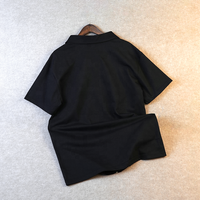 T-shirts de mode Y2K, style unique, vente en gros, impression sérigraphique de haute qualité, t-shirt en coton à col zippé pour hommes