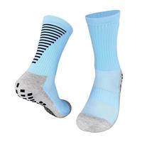 Chaussettes de sport unisexes mi-mollet antidérapantes avec grip en silicone pour football, soccer, basketball, cyclisme, respirantes et amorties, 10 couleurs – Vente en gros
