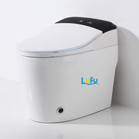 Toilette japonaise 110v /220vsmart Toilette automatique sans rebord Salle de bain montée au sol Toilettes intelligentes Cuvette