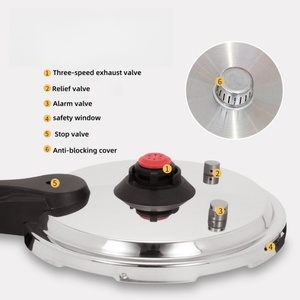 Casserole à pression pour la cuisine domestique <span class=keywords><strong>4</strong></span>/6/8/10 <span class=keywords><strong>L</strong></span>, cuisson rapide, anti-explosion, longue poignée, acier inoxydable 304 - Product Image 4