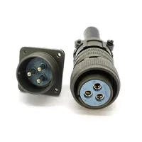 Connecteur circulaire industriel Mil Spec 5015, mâle vers femelle, prise droite, embout carré, 3 broches, MS3102A20-19P MS3106A20-19S