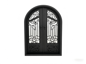 Modèles de portes doubles en <span class=keywords><strong>fer</strong></span> <span class=keywords><strong>forgé</strong></span> pour l'entrée principale d'une maison moderne - Product Image 3