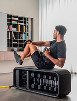 Banc de musculation multifonctionnel tout-en-un POWERMAN FITNESS avec rangement intégré pour haltères et bandes de résistance