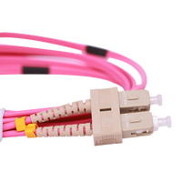 Câble à fibres optiques multimode duplex OM4 SC-UPC personnalisable OEM, longueur 1M-70M, cordon de raccordement OM4