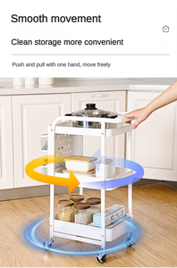 Carrito Organizador Multiusos de Acero con Ruedas y Estantes de Almacenamiento para Cocina y Baño - Product Image 6