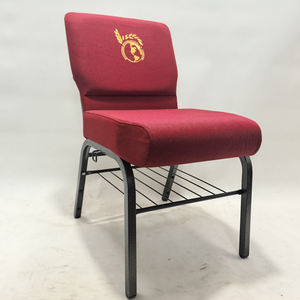 Silla de iglesia de hierro apilable con tapicería a prueba de fuego de alta calidad al por mayor con silla de teatro acolchada de enlace entrelazado - Product Image 3