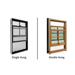 Beigeman nhôm đơn & đôi treo cửa sổ đôi Tempered tráng men với trượt dọc mở mô hình hàng đầu treo phong cách - Product Image 1