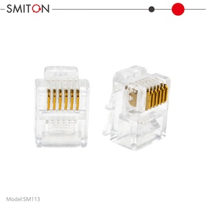 Cat3 <span class=keywords><strong>RJ11</strong></span> RJ12 Téléphone Prise Modulaire UTP 6P4C 6P6C Connecteur - Product Image 2