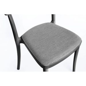 Sedia imbottita in velluto in polipropilene dal Design moderno per cucina e sale da pranzo con 5 colori Options-SPP0CG - Product Image 5