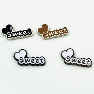 <b>Sweet</b> <b>Heart</b> Shaped Appliques Plastic Resin DIY Jewelry Accessories For Shoe Decorations - Product Image 2