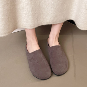 รองเท้าแตะแบบสวมสไตล์วินเทจ รุ่นใหม่สำหรับการค้าต่างประเทศ ดีไซน์หัวมูลเลอร์ แบบชั้นเดียว ไม่มีส้น สำหรับผู้หญิง สไตล์ลำลอง น่ารัก แปลกตา แบบหนา - Product Image 1