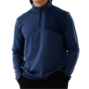 Custom Printed Autumn Breathable Jogging Gym <b>Shirt</b> Men Workout 1/4 Zipper Fleece Sports <b>Shirts</b> - Product Image 1