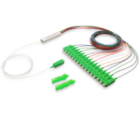 Divisor PLC de Fibra Óptica Personalizado APT, Configuraciones 1x2-1x64, G657A SC SDK TCP, Tubo de Acero, Uso en Telecomunicaciones POE/GSM/GPRS
